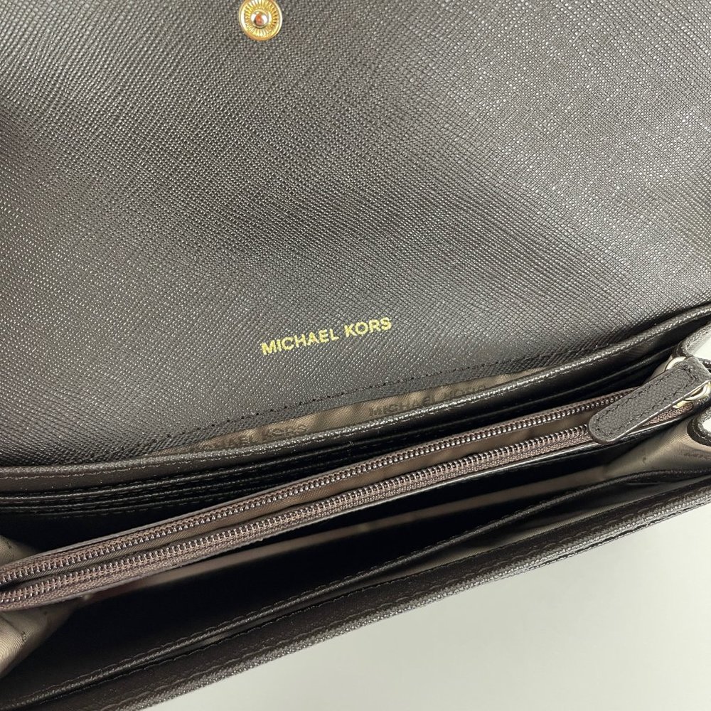 New Michael Kors Coated Canvas Logo Billfold Wallet - Picture 5 of 6